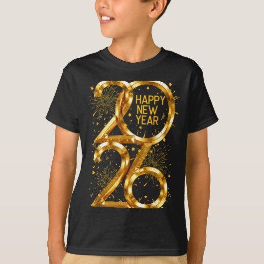 Happy New Year 2026 Fireworks New Year Eve's Nye P Tシャツ (正面)
