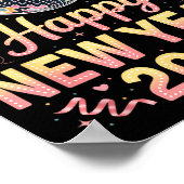 Happy New Year 2026 Fireworks New Year's Eve Party ポスター (角)
