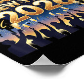 Happy New Year 2026 Fireworks Party Celebration  ポスター (角)