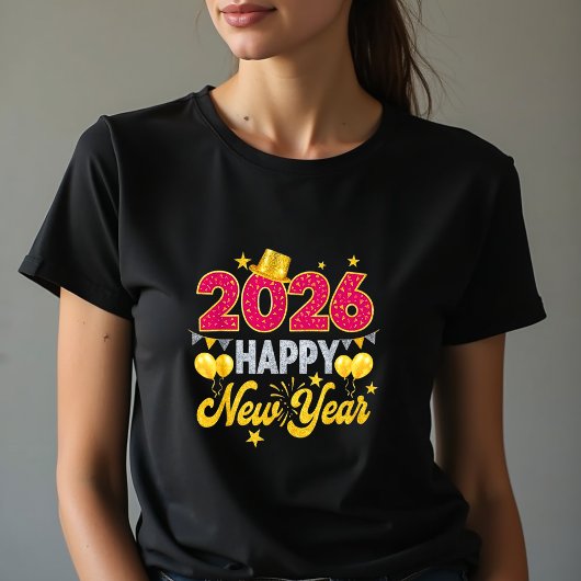 Happy New Year 2026 Fireworks Party Comfort Tシャツ