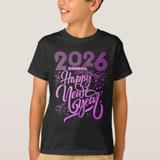 Happy New Year 2026 Fireworks Party Premium  Tシャツ (正面)