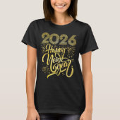 Happy New Year 2026 Fireworks Tシャツ (正面)