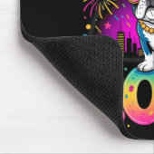 Happy New Year 2026 French Bulldog Fireworks Party マウスパッド (コーナー)