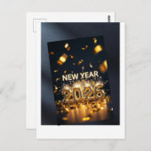Happy New Year 2026 – Fresh Start, New Hopes Greet ポストカード (正面/裏面)
