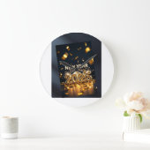 Happy New Year 2026 – Fresh Start, New Hopes Greet ラージ壁時計 (ホーム)