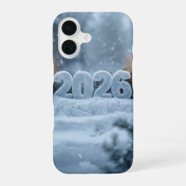 happy new year 2026 frosty calm iPhone 16ケース