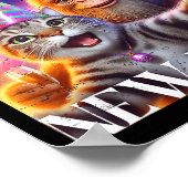 Happy New Year 2026 Funny Cat Bigfoot Party Art  ポスター (角)