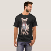 Happy New Year 2026  Funny Dog SHIRT Tシャツ (正面フル)