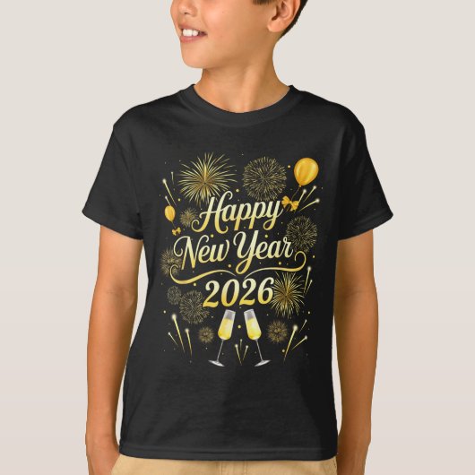 Happy New Year 2026 Funny New Years Eve Party Men Tシャツ (正面)