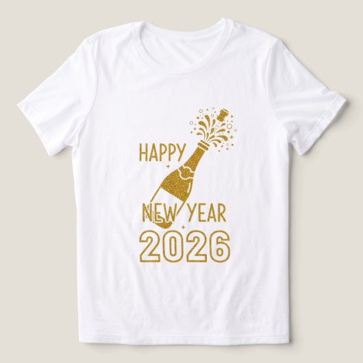 Happy New Year 2026 Glitter Sweatshirts for Women トライブレンドＴシャツ (デザイン正面)