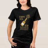  Happy New Year 2026 Glitter Tee for Women トライブレンドＴシャツ (正面)