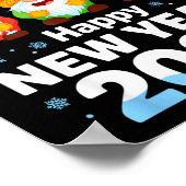 Happy New Year 2026 Gnome With Fireworks And Champ ポスター (角)