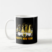 Happy New Year 2026 Gnomes Drinking Champagne New  コーヒーマグカップ (左)