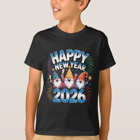 Happy New Year 2026 Gnomes Family Party New Years  Tシャツ (正面)
