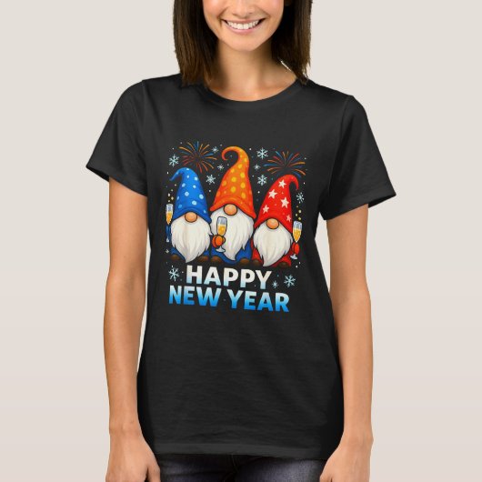 Happy New Year 2026 Gnomes Matching Family New Yea Tシャツ (正面)