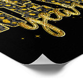 Happy New Year 2026 Gold Leopard Countdown Party F ポスター (角)