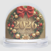 happy new year 2026 golden wreath snow globe (裏面)