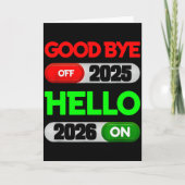 Happy New Year 2026 Goodbye 2025 Hello 2026  カード (正面)