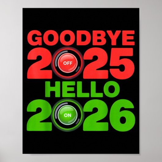Happy New Year 2026 Goodbye 2025 Hello 2026  ポスター (正面)