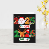 Happy New Year 2026 Goodbye 2025 Hello 2026 Christ カード (黄色い花)