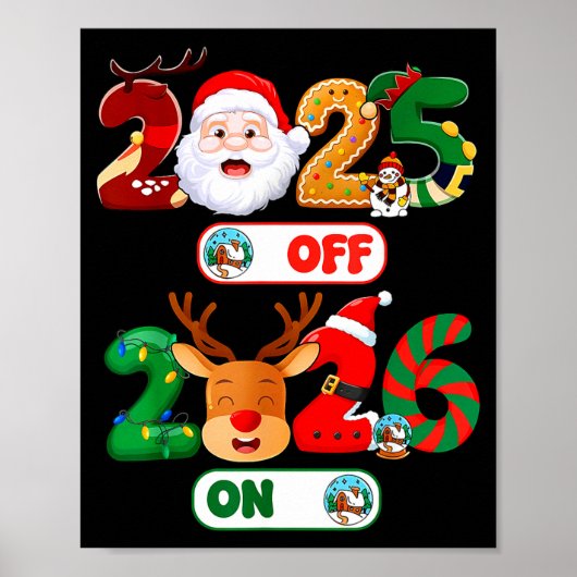 Happy New Year 2026 Goodbye 2025 Hello 2026 Christ ポスター (正面)