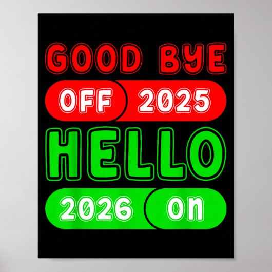 Happy New Year 2026 Goodbye 2025 Hello 2026 Matchi ポスター (正面)