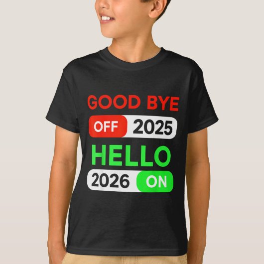 Happy New Year 2026 Goodbye 2025 Hello 2026 Women  Tシャツ (正面)