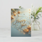 Happy New Year 2026 Greeting Card | Elegant  シーズンカード (スタンド正面)