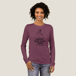 Happy New Year 2026  Hand Heart Long Sleeve Shirt トライブレンドＴシャツ