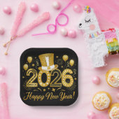 Happy New Year 2026 Holiday  ペーパープレート (パーティー)