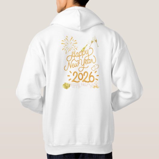 Happy New Year 2026 Hoodie パーカ (裏面)