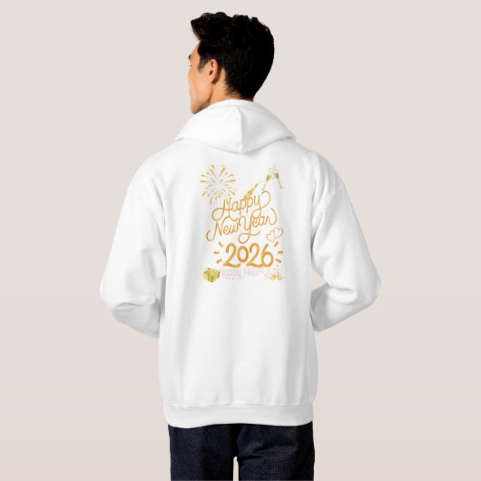 Happy New Year 2026 Hoodie パーカ (裏面フル)