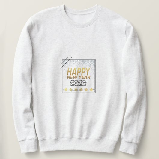 Happy New Year 2026 hoodie – Sparkling Gold スウェットシャツ (デザイン正面)
