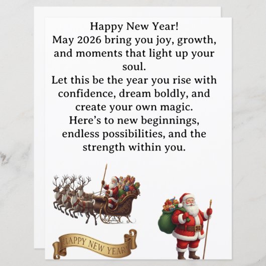 Happy New Year 2026 – Inspirational Greeting Card (正面/裏面)