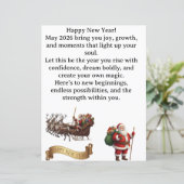 Happy New Year 2026 – Inspirational Greeting Card (スタンド正面)