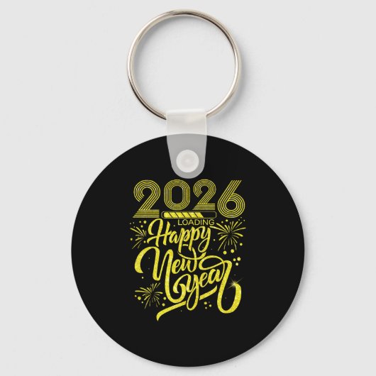 Happy New Year 2026 Loading Fireworksパーティー初演 キーホルダー (正面)