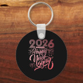 Happy New Year 2026 Loading Fireworksパーティー キーホルダー (正面)