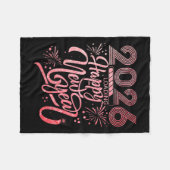 Happy New Year 2026 Loading Fireworksパーティー フリースブランケット (正面(横))