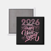 Happy New Year 2026 Loading Fireworks  マグネット (正面/裏面)
