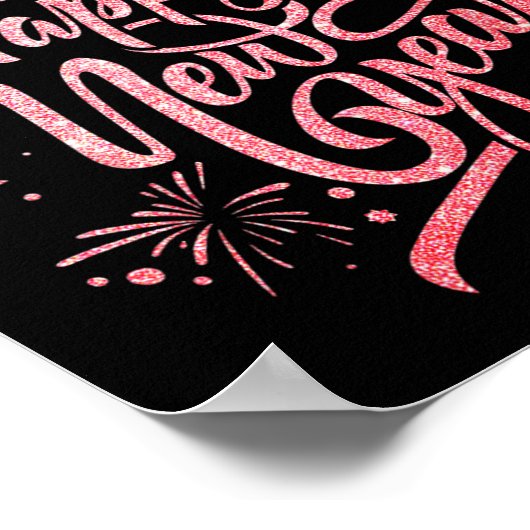 Happy New Year 2026 Loading Fireworks Party ポスター (角)