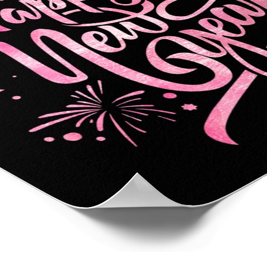 Happy New Year 2026 Loading Fireworks Premium ポスター (角)