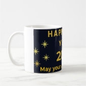 Happy New Year 2026 - May Your Year Be Bright コーヒーマグカップ (左)