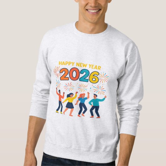 Happy New Year 2026 Men’s Holiday Gift Sweatshirt スウェットシャツ (正面)