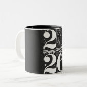 Happy New Year 2026 Midnight Clock Countdown ツートーンマグカップ (正面左)