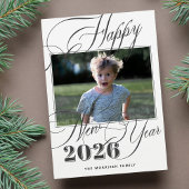 Happy New Year 2026 modern elegant photo シーズンカード