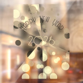 Happy new year 2026 modern gold bubbles ウィンドウサイン (シート2)