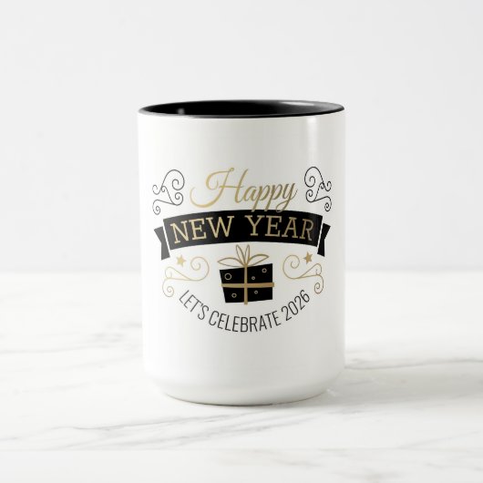 Happy New Year 2026 Mug  マグカップ (中央)