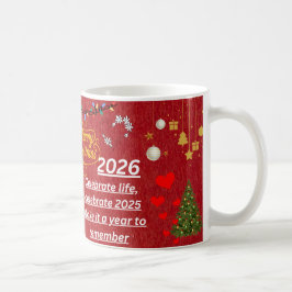 “Happy New Year 2026 Mug – Celebrate with Sparkle  コーヒーマグカップ
