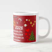 “Happy New Year 2026 Mug – Celebrate with Sparkle ジャンボコーヒーマグカップ (右)