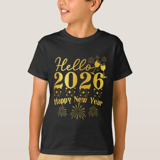 Happy New Year 2026 New Year Party Family Friends  Tシャツ (正面)